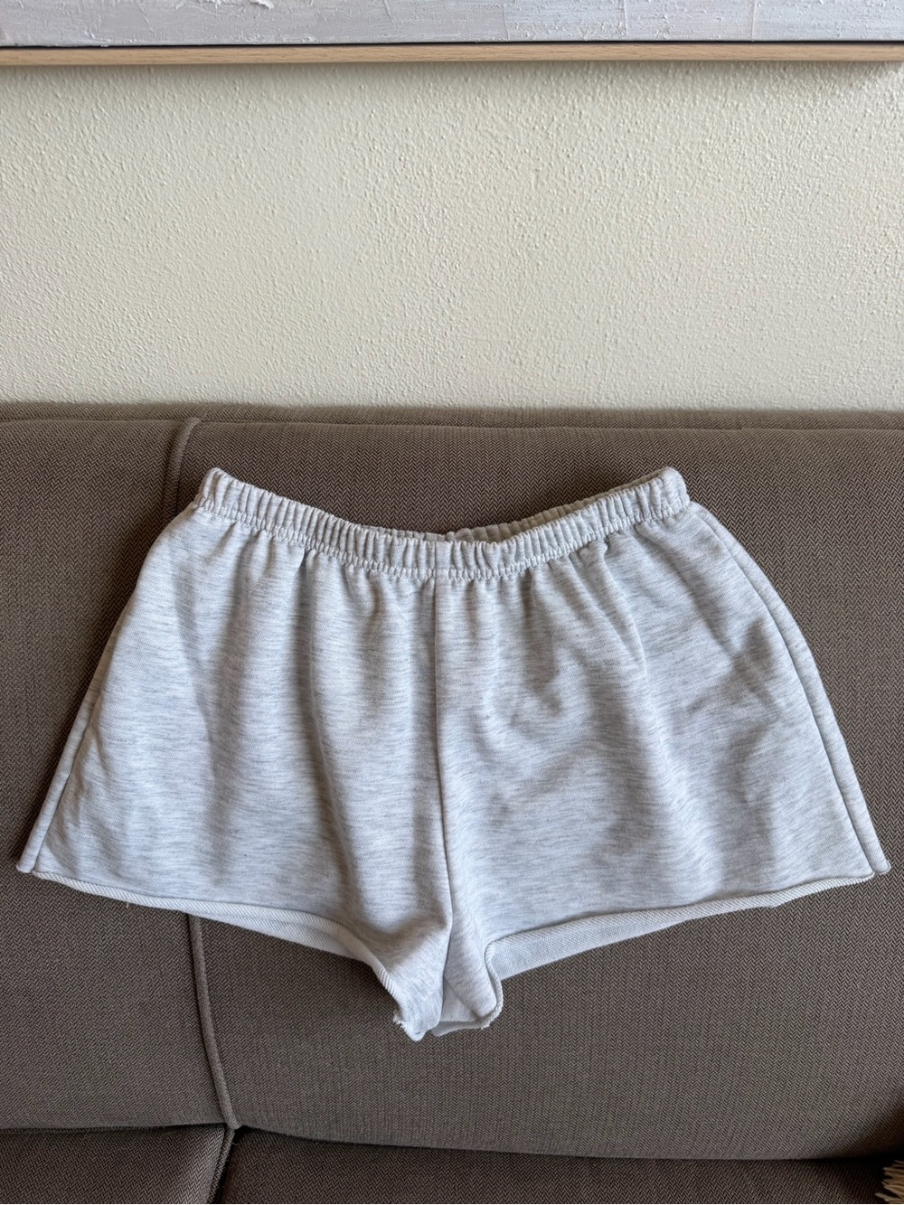 Light Gray Cozy Lounge Shorts